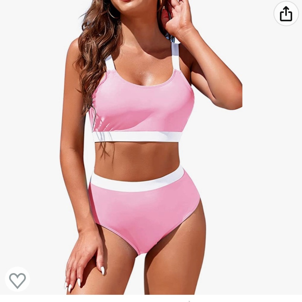 Amazon Brand Pink 2 Piece Bathing Suit